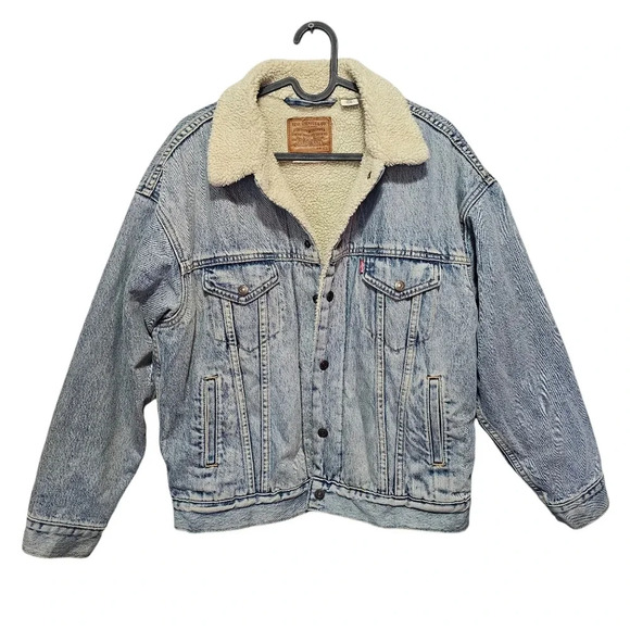 Levi’s dad Sherpa trucker denim‎ jacket size x-small - Picture 4 of 12